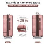 6-Piece Expandable Rose Gold Luggage Set