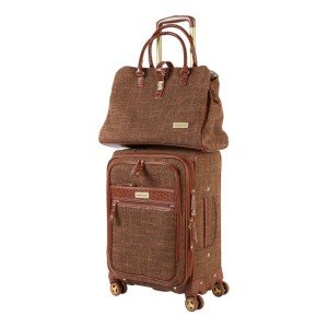 Samantha Brown Vintage Brown Tweed Luggage Set