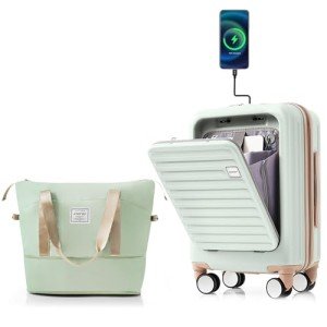 Merax 2-Piece Luggage Set with USB Port