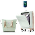 Merax 2-Piece Luggage Set with USB Port