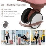 6-Piece Expandable Rose Gold Luggage Set