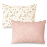 Heathered Pink Toddler Pillowcase Set, 2 Pack