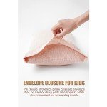 Heathered Pink Toddler Pillowcase Set, 2 Pack