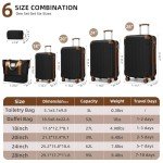 6-Piece Expandable Hardshell Luggage Set with Wheels