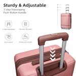6-Piece Expandable Rose Gold Luggage Set