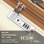 Beige Brown 7-Piece Hard Shell Luggage Set