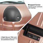 Rose Gold 4-Piece Hard Shell Luggage Set