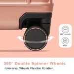 Rose Gold 4-Piece Hard Shell Luggage Set