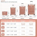 Rose Gold 4-Piece Hard Shell Luggage Set
