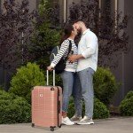 Rose Gold 4-Piece Hard Shell Luggage Set