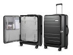 LUGGEX 26" Expandable Spinner Luggage - Charcoal