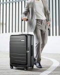 LUGGEX 26" Expandable Spinner Luggage - Charcoal
