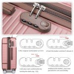 6-Piece Expandable Rose Gold Luggage Set