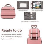 6-Piece Expandable Rose Gold Luggage Set