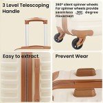 Coolife 3-Piece Hardside Luggage Set – Navy