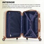 Coolife 3-Piece Hardside Luggage Set – Navy