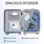 KROSER 20-Inch Expandable Carry-On Luggage with USB Port