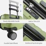 KROSER 20-Inch Expandable Carry-On Luggage with USB Port