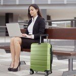 KROSER 20-Inch Expandable Carry-On Luggage with USB Port