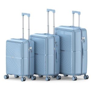Light Blue 3-Piece Luggage Set with Wheels