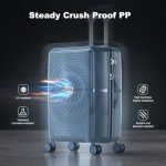 Light Blue 3-Piece Luggage Set with Wheels