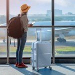 Light Blue 3-Piece Luggage Set with Wheels