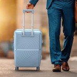 Light Blue 3-Piece Luggage Set with Wheels