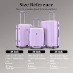 Joyway 5-Piece Hardshell Luggage Set - Light Purple
