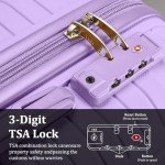 Joyway 5-Piece Hardshell Luggage Set - Light Purple