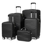 Leaves King 5-Piece Expandable Hard Shell Luggage Set