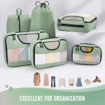 Veken 6-Piece Packing Cube Set - Matcha Green