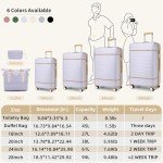 Lavender 6-Piece Expandable Luggage Set