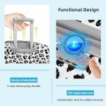 LARVENDER 6-Piece Expandable Leopard Luggage Set