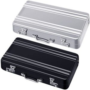 Aluminum Business Card Holder Suitcase - 2 Pack
