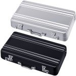 Aluminum Business Card Holder Suitcase - 2 Pack