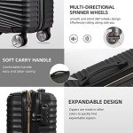 Leaves King 5-Piece Expandable Hard Shell Luggage Set