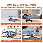 VEVOR 4 Color Screen Printing Machine 21.2"x17.7