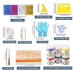 60pcs Screen Printing Kit with UV Exposure Lamp