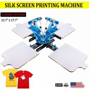 4 Color 4 Station Silk Screen Printing Machine