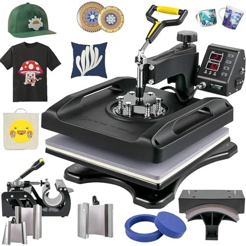VEVOR 8 in 1 Heat Press Machine, 15x15 Inch