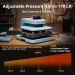 HTVRONT Auto Heat Press Machine for Custom T-Shirts