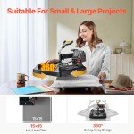 VEVOR 8-in-1 Heat Press Machine Combo 15x15 Inch