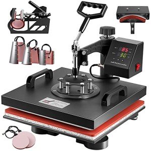 Topdeep 8-in-1 Heat Press Machine, 15x15 Inch