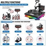 Topdeep 8-in-1 Heat Press Machine, 15x15 Inch