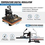 Topdeep 8-in-1 Heat Press Machine, 15x15 Inch