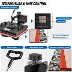 Topdeep 8-in-1 Heat Press Machine, 15x15 Inch
