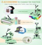 5-in-1 Heat Press Machine for T-Shirts & Tumblers