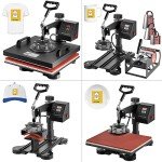 Topdeep 8-in-1 Heat Press Machine, 15x15 Inch