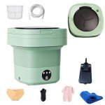 Portable mini washing machine with Drain Basket(Green)