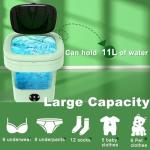 Portable 2-in-1 9L Laundry Mini Washing Machine, Foldable